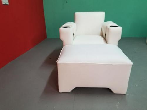 Couch Single Seat  Square Ottoman